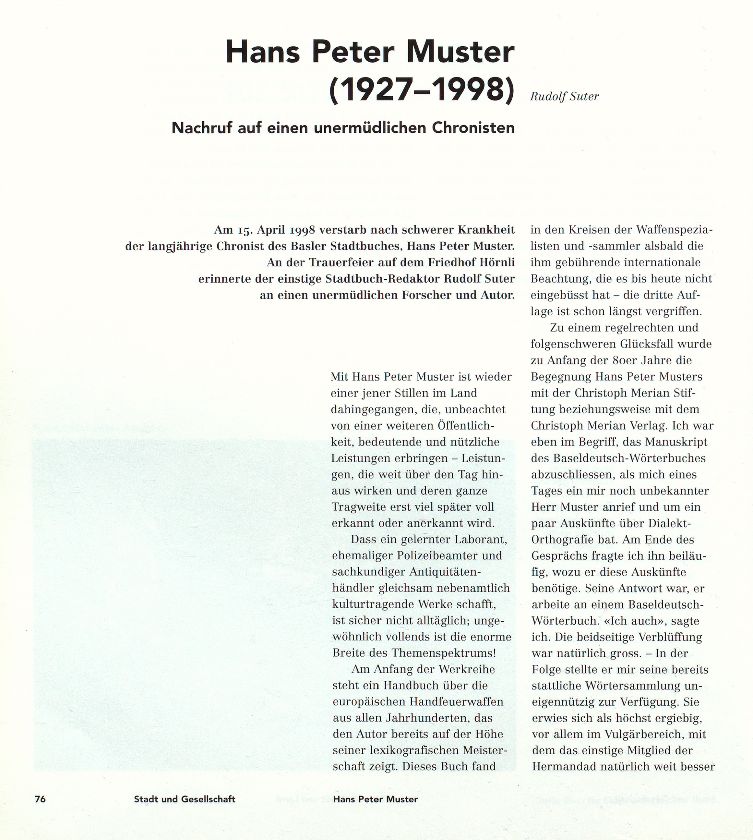 Hans Peter Muster (1927-1998) – Seite 1