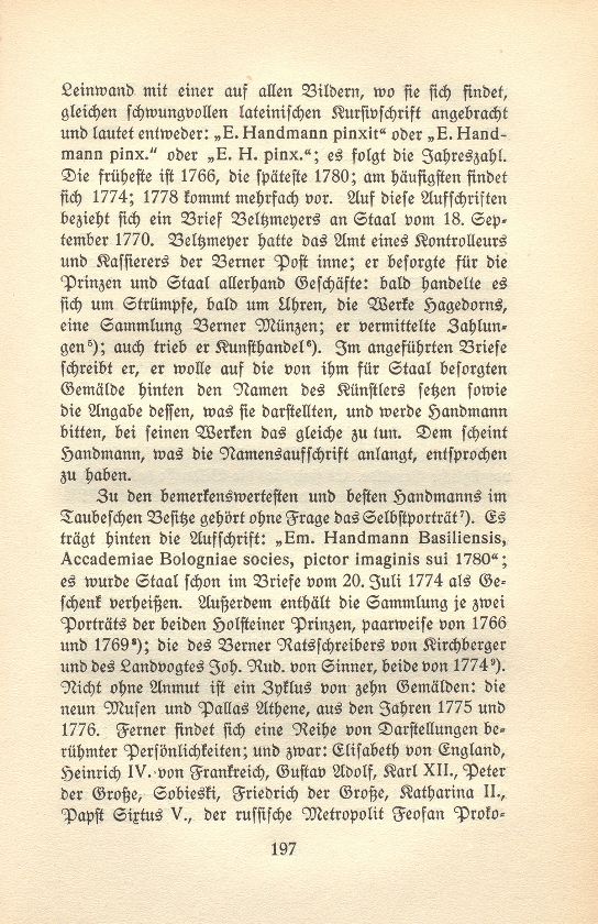 C.F. von Staal und Emanuel Handmann. (Nebst acht Briefen des Künstlers.) – Seite 3