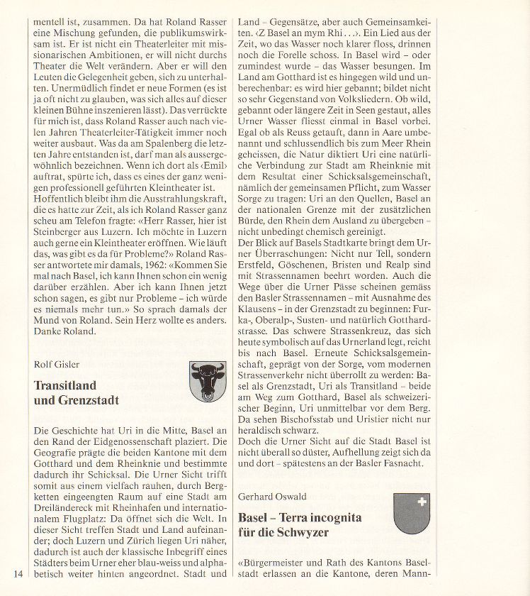 Basel – Terra incognita für die Schwyzer – Seite 1