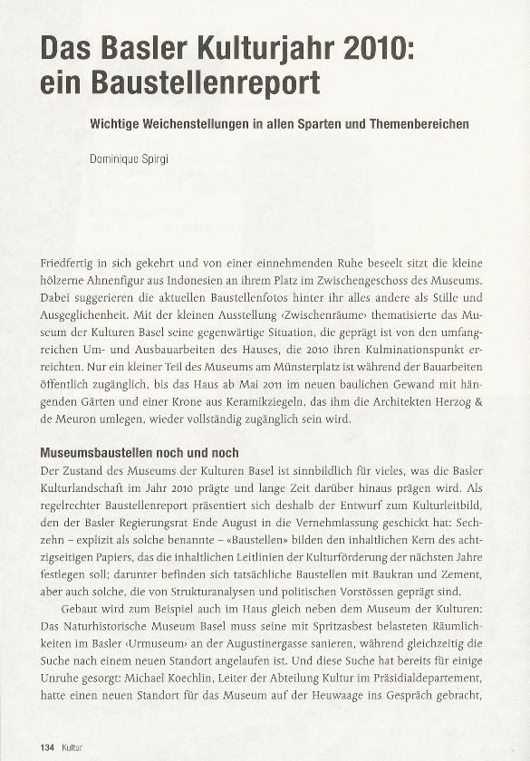 Das Basler Kulturjahr 2010: ein Baustellenreport – Seite 1