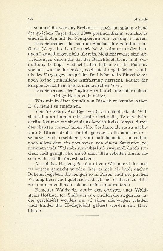 Miszelle. Ein zeitgenössischer Bericht über die Ermordung Wallensteins – Seite 2