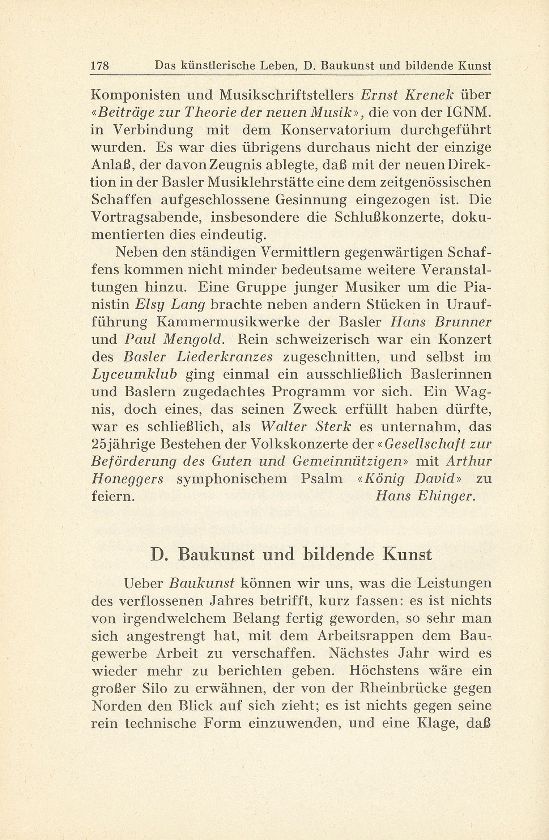 Das künstlerische Leben in Basel vom 1. Oktober 1936 bis 30. September 1937 – Seite 1