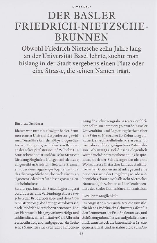 Der Basler Friedrich-Nietzsche-Brunnen – Seite 1