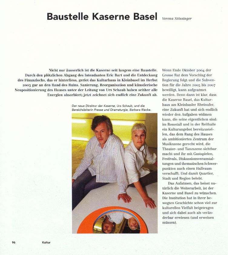 Baustelle Kaserne Basel – Seite 1