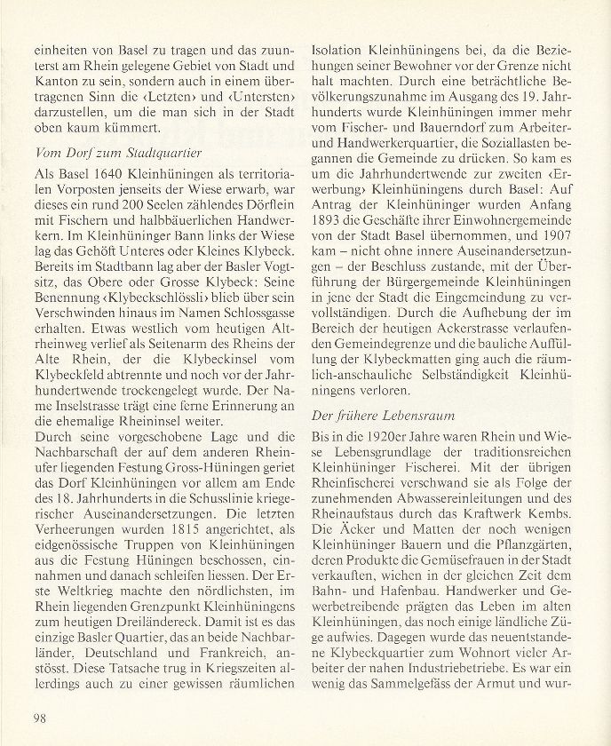 Die Quartiere Kleinhüningen und Klybeck – Seite 2