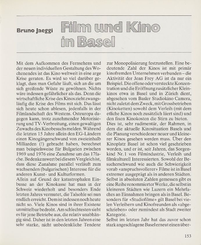 Film und Kino in Basel – Seite 1
