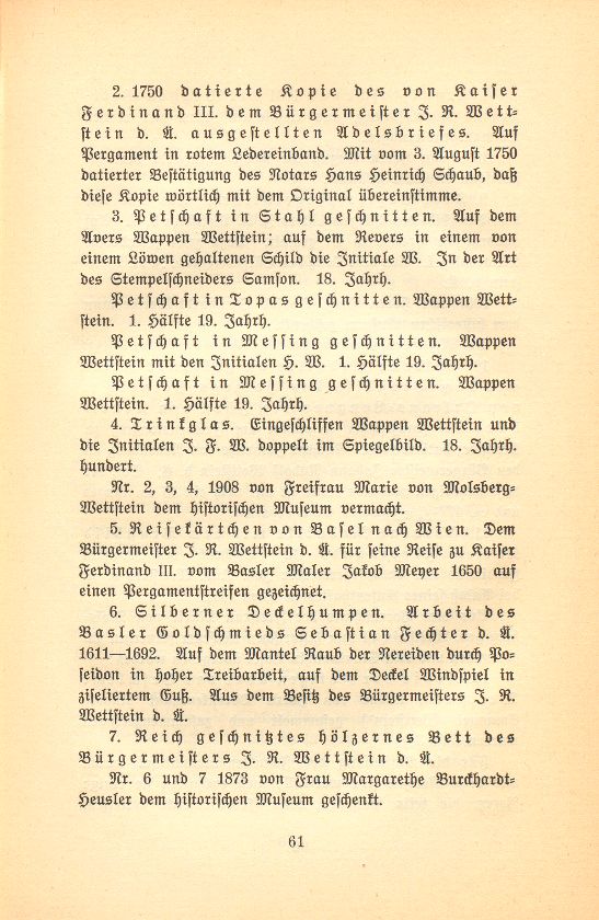 Johann Rudolf Wettstein's männliche Nachkommen in Basel – Seite 2
