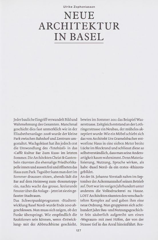Neue Architektur in Basel – Seite 1