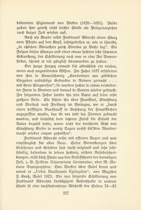 Herzog Ferdinand Albrecht von Braunschweig-Lüneburg und seine Beschreibung Basels vom Jahre 1658 – Seite 3