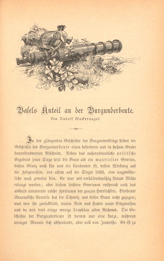 Basels Anteil an der Burgunderbeute – Seite 1