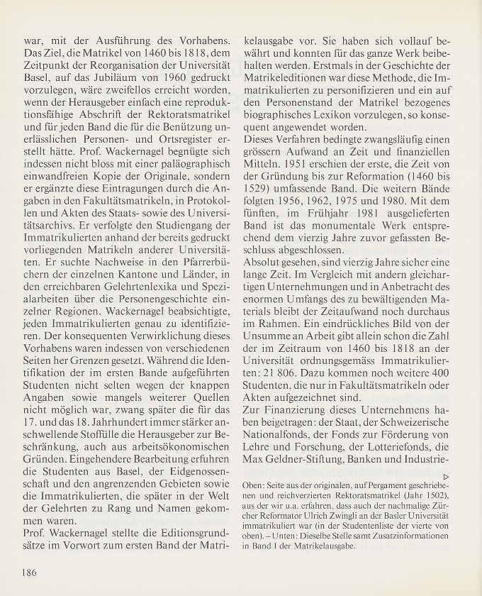 Die Edition der Basler Universitätsmatrikel – Seite 2