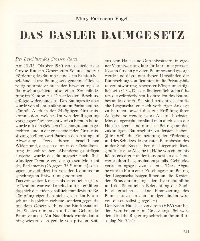 Das Basler Baumgesetz – Seite 1