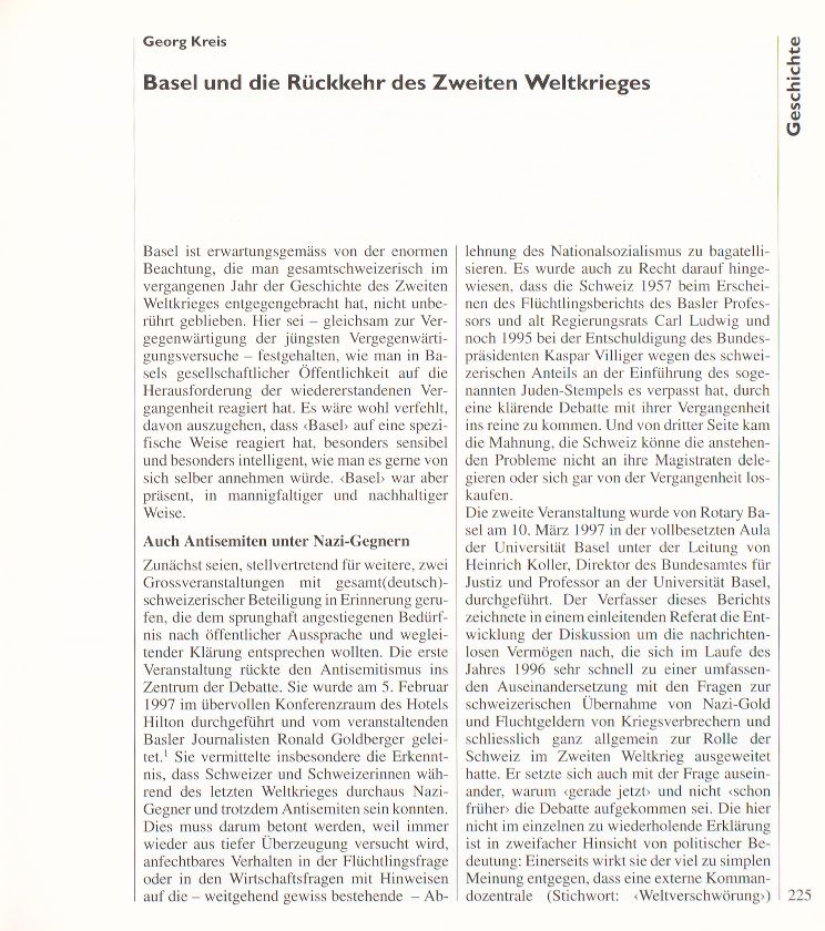 Flucht in die Schweiz 1933-1945 – Seite 1