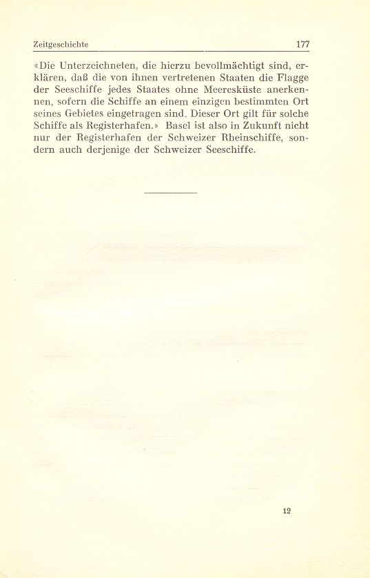 Zur Zeitgeschichte: 3. Basel wird Sitz des Eidgenössischen Schiffahrtsamtes – Seite 2