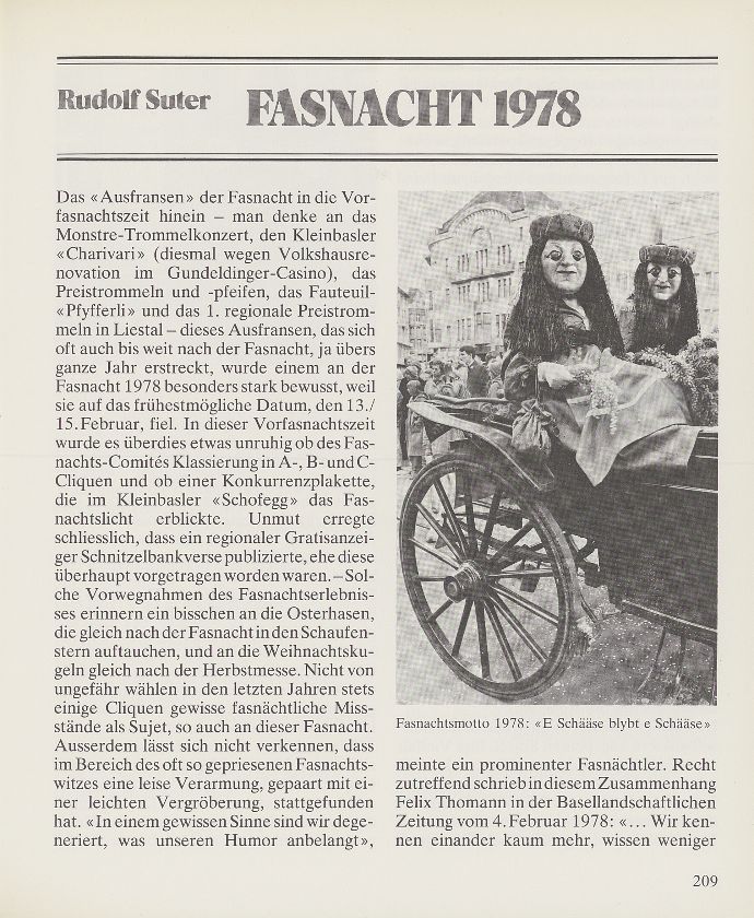 Fasnacht 1978 – Seite 1