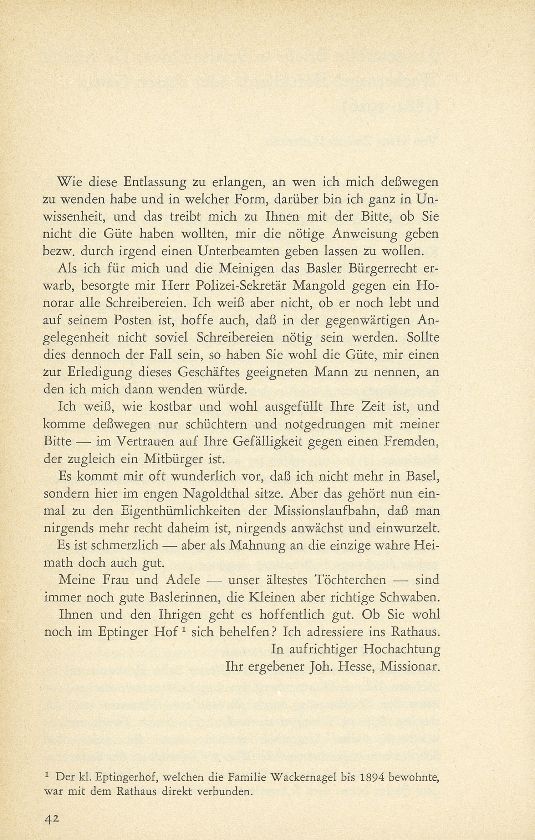 Ausgewählte Briefe an Staatsarchivar Dr. Rudolf Wackernagel oder dessen Gattin (1882-1926) – Seite 2
