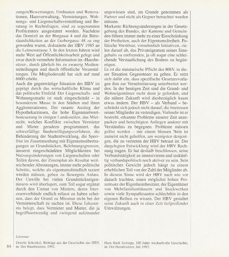 100 Jahre Hausbesitzer-Verein Basel – Seite 3