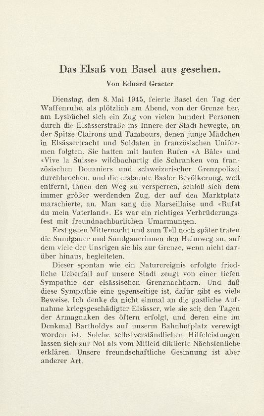 Das Elsass von Basel aus gesehen – Seite 1