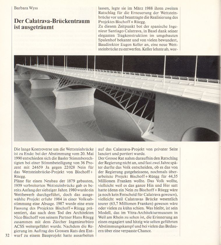 Der Calatrava-Brückentraum ist ausgeträumt – Seite 1