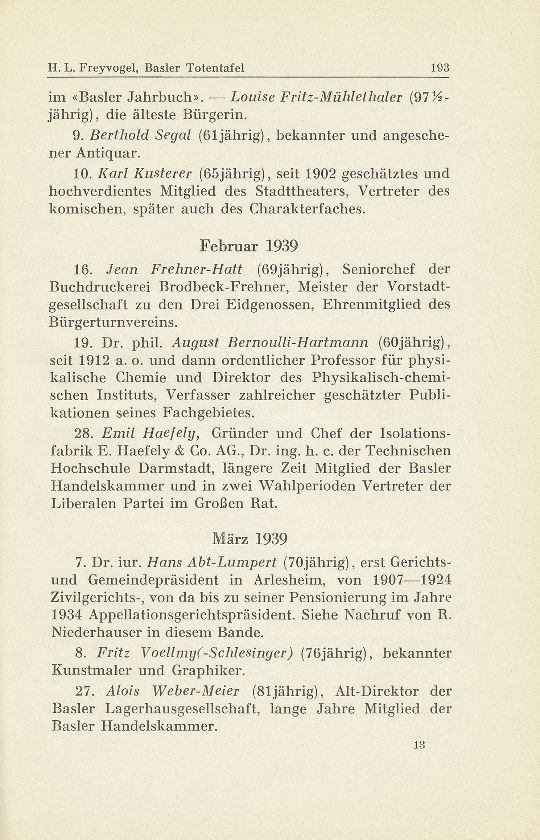 Basler Totentafel vom 1. Oktober 1938 bis 31. September 1939 – Seite 3