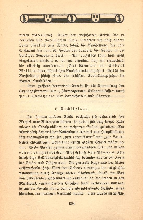 Das künstlerische Leben in Basel vom 1. November 1907 bis 31. Oktober 1908 – Seite 1