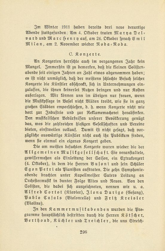 Das künstlerische Leben in Basel vom 1. November 1910 bis 31. Oktober 1911 – Seite 2
