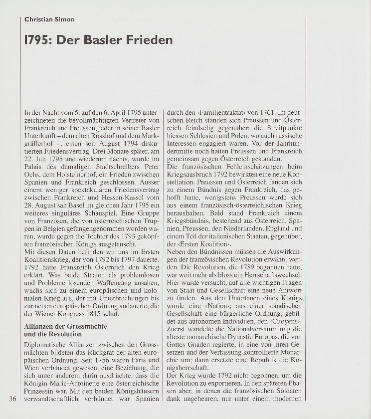 1795: Der Basler Frieden – Seite 1