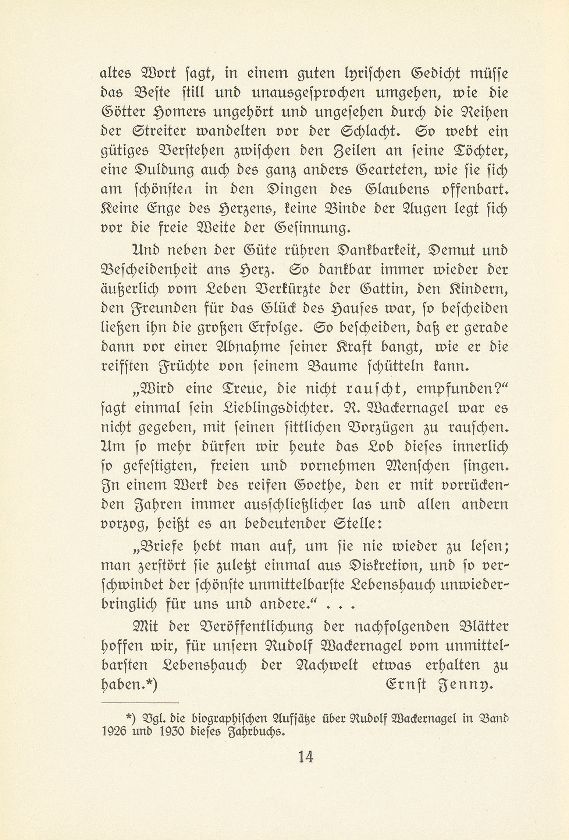 Aus Briefen Rudolf Wackernagels – Seite 3