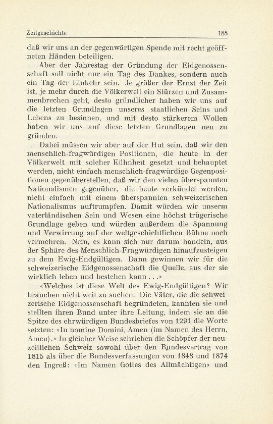 Zur Zeitgeschichte. 2. Aus der Festrede zum 1. August 1940 von Prof. Dr. Ernst Staehelin – Seite 2