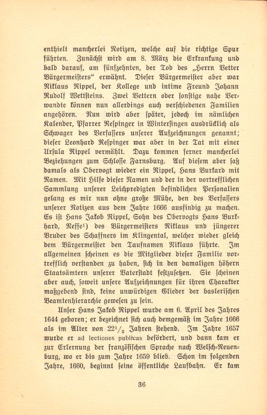 Basler Aufzeichnungen des siebenzehnten Jahrhunderts [Hans Jakob Rippel] – Seite 2