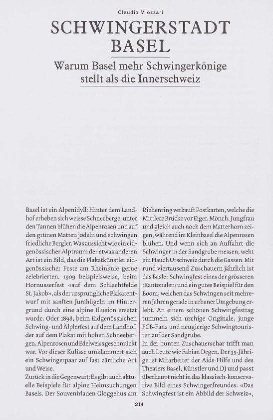 Schwingerstadt Basel – Seite 1