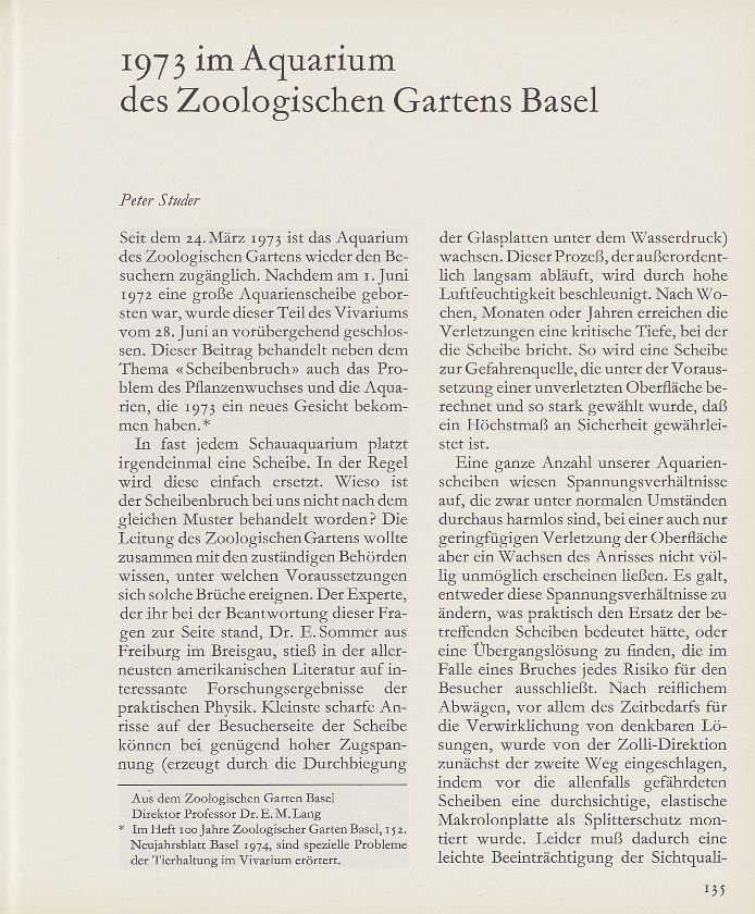 Im Aquarium des Zoologischen Gartens Basel – Seite 1