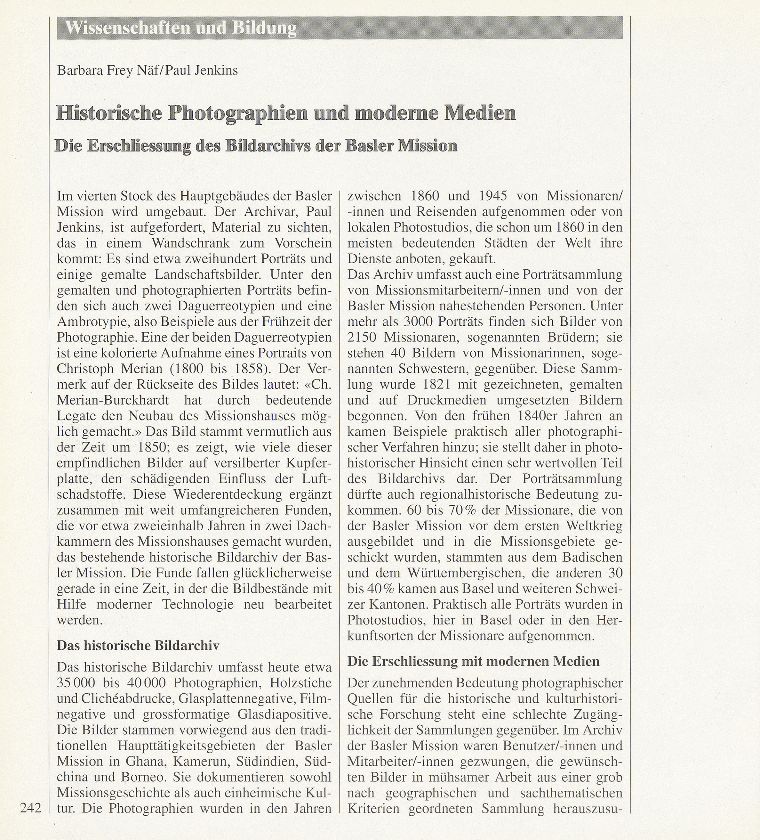 Historische Photographien und moderne Medien – Seite 1