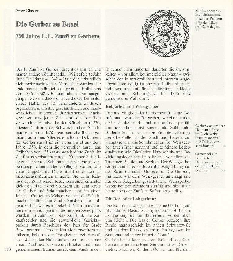 Die Gerber zu Basel – Seite 1