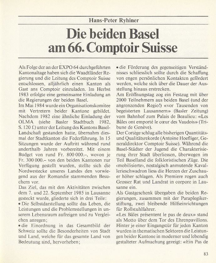 Die beiden Basel am 66. Comptoir Suisse – Seite 1