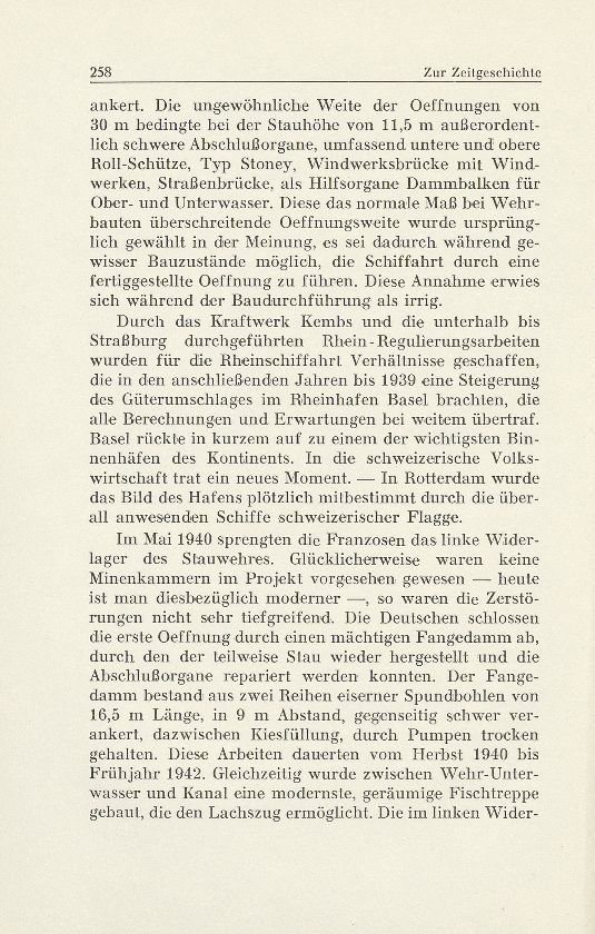 Zur Zeitgeschichte. Die Beeinflussung des Basler Hafens durch die Kriegsereignisse am Kraftwerk Kembs – Seite 2