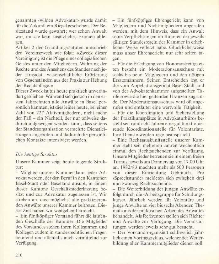 100 Jahre Advokatenkammer Basel – Seite 2