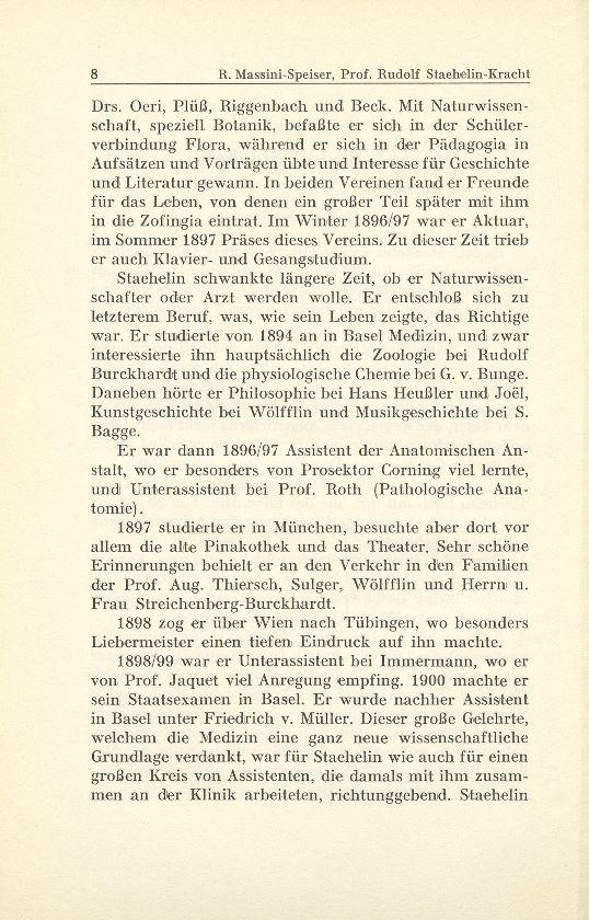 Prof. Rudolf Staehelin-Kracht 28. August 1875 bis 26. März 1943 – Seite 2
