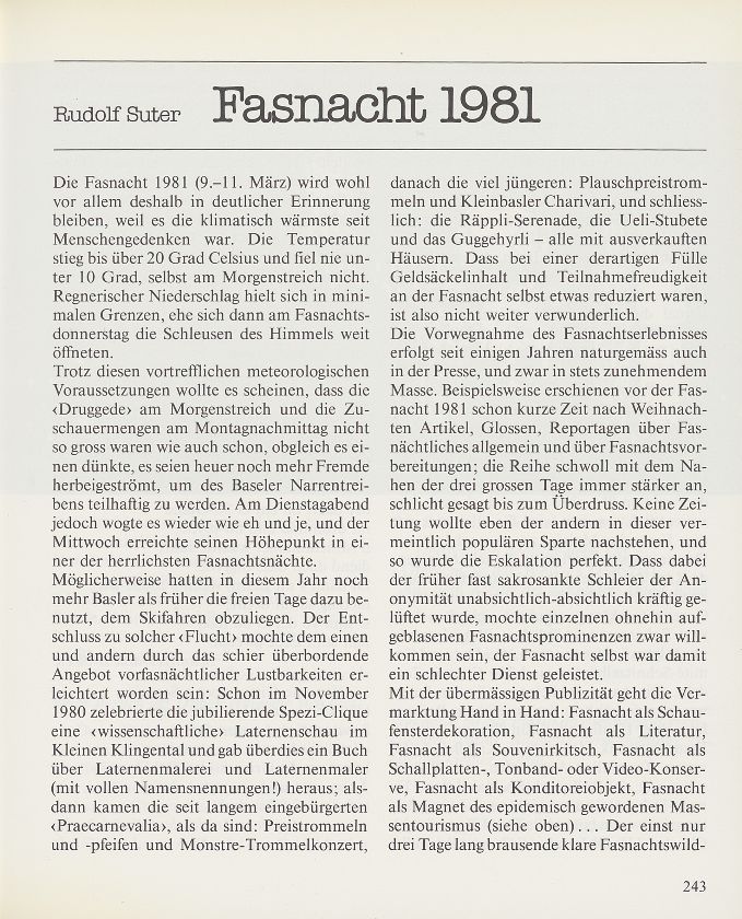 Fasnacht 1981 – Seite 1