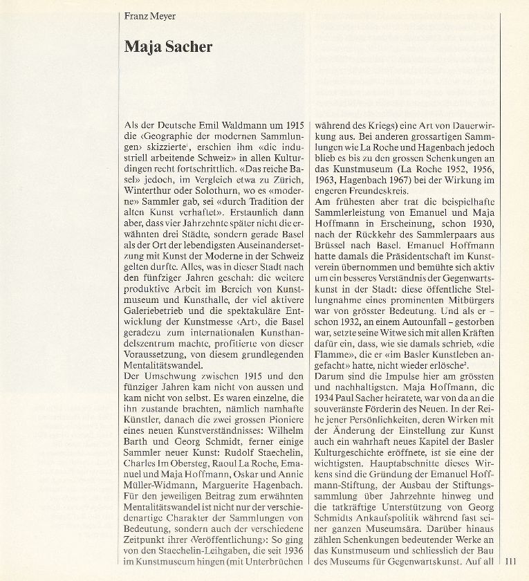 Maja Sacher – Seite 1