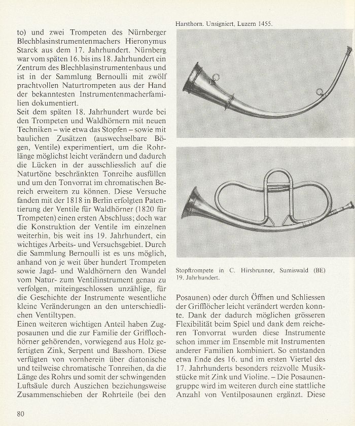 Historische Blechblasinstrumente und Trommeln. (Die Sammlung von Pfr. Dr. h.c. Wilhelm Bernoulli.) – Seite 2