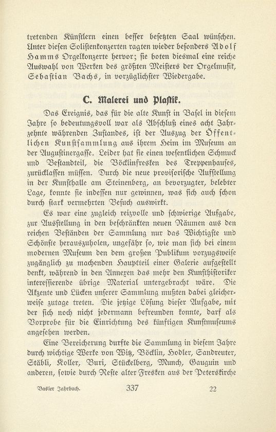 Das künstlerische Leben in Basel vom 1. Oktober 1927 bis 30. September 1928 – Seite 1