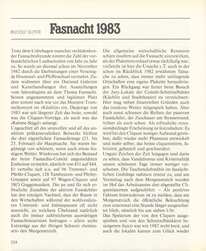 Fasnacht 1983 – Seite 1