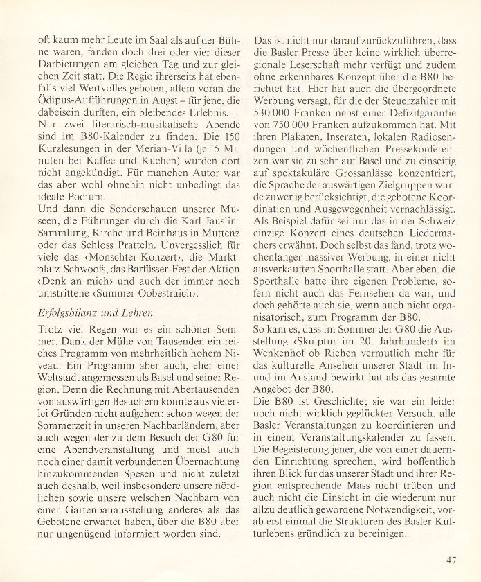 Reichbefrachteter Basler Kultur-Sommer: B 80 – Seite 3