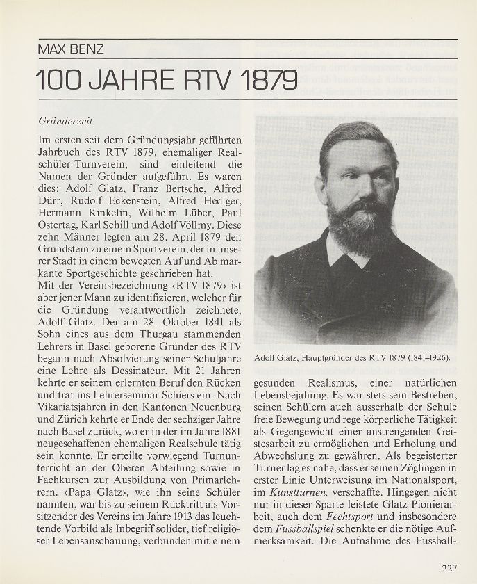 100 Jahre RTV 1879 – Seite 1