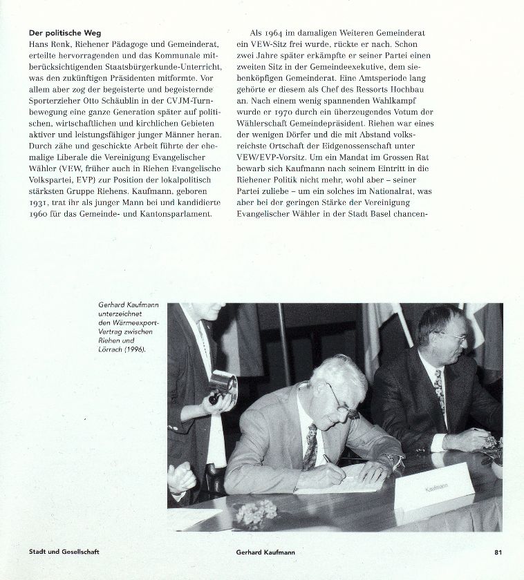 Gerhard Kaufmann, Gemeindepräsident von Riehen – Seite 3