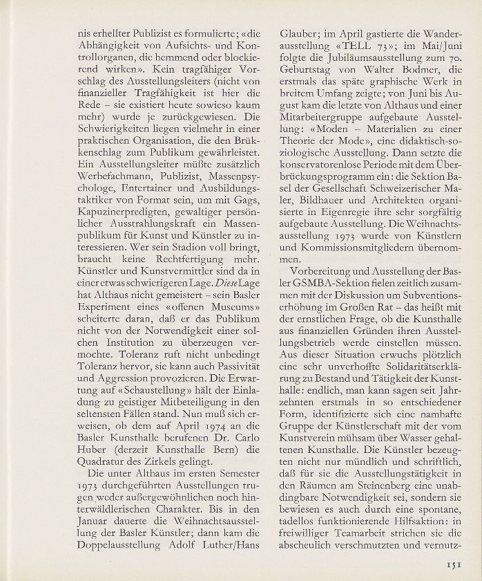 Bildende Kunst in Basel 1973 – Seite 3
