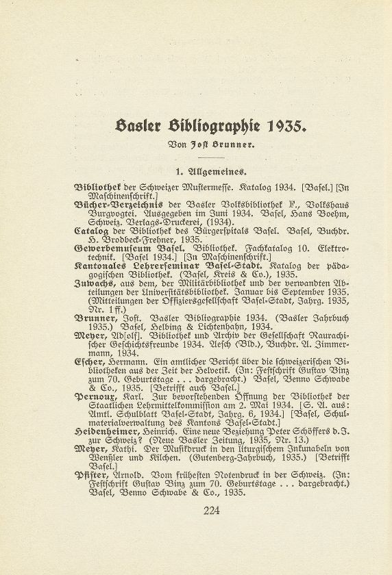 Basler Bibliographie 1935 – Seite 1