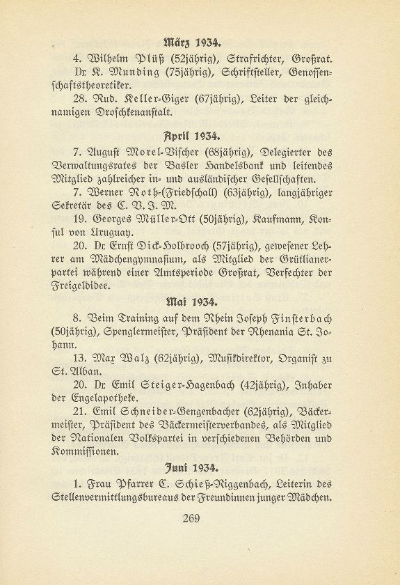 Basler Totentafel vom 1. Oktober 1933 bis 31. September 1934 – Seite 3
