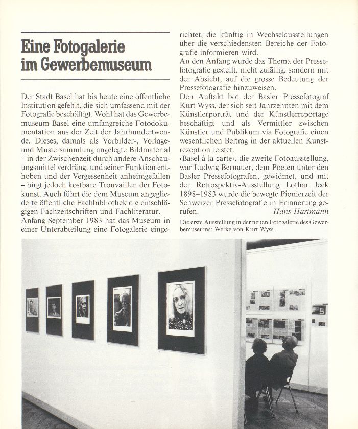Eine Fotogalerie im Gewerbemuseum – Seite 1